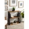 imageKate and Laurel Rigby Farmhouse 3Tier Wall Shelf 25 x 8 x 28 Rustic Brown and Black Decorative Modern Floating Shelves for Wall