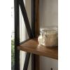 imageKate and Laurel Rigby Farmhouse 3Tier Wall Shelf 25 x 8 x 28 Rustic Brown and Black Decorative Modern Floating Shelves for Wall