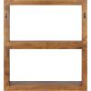 imageKate and Laurel Rigby Farmhouse 3Tier Wall Shelf 25 x 8 x 28 Rustic Brown and Black Decorative Modern Floating Shelves for Wall