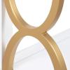 imageKate and Laurel Ring MidCentury Modern 3Tier Shelf 28quot x 8quot x 31quot White and Gold Chic Contemporary Storage and Decor