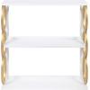 imageKate and Laurel Ring MidCentury Modern 3Tier Shelf 28quot x 8quot x 31quot White and Gold Chic Contemporary Storage and Decor