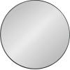 imageKate and Laurel Rollo Modern Round Wall Mirror 22 inch Diameter Black Beautiful Circular Mirror for WallBlack
