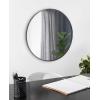 imageKate and Laurel Rollo Modern Round Wall Mirror 22 inch Diameter Black Beautiful Circular Mirror for WallBlack