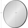 imageKate and Laurel Rollo Modern Round Wall Mirror 22 inch Diameter Black Beautiful Circular Mirror for WallBlack