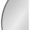 imageKate and Laurel Rollo Modern Round Wall Mirror 22 inch Diameter Black Beautiful Circular Mirror for WallBlack