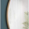 imageKate and Laurel Rollo Modern Round Wall Mirror 22 inch Diameter Black Beautiful Circular Mirror for WallGold