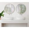 imageKate and Laurel Rollo Modern Round Wall Mirror 22 inch Diameter Black Beautiful Circular Mirror for WallGold