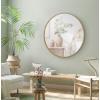 imageKate and Laurel Rollo Modern Round Wall Mirror 22 inch Diameter Black Beautiful Circular Mirror for WallGold