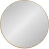 imageKate and Laurel Rollo Modern Round Wall Mirror 22 inch Diameter Black Beautiful Circular Mirror for WallGold