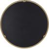 imageKate and Laurel Rollo Modern Round Wall Mirror 22 inch Diameter Black Beautiful Circular Mirror for WallGold
