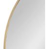 imageKate and Laurel Rollo Modern Round Wall Mirror 22 inch Diameter Black Beautiful Circular Mirror for WallGold