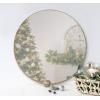 imageKate and Laurel Rollo Modern Round Wall Mirror 22 inch Diameter Black Beautiful Circular Mirror for WallGold