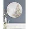 imageKate and Laurel Rollo Modern Round Wall Mirror 22 inch Diameter Black Beautiful Circular Mirror for WallSilver