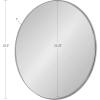 imageKate and Laurel Rollo Modern Round Wall Mirror 22 inch Diameter Black Beautiful Circular Mirror for WallSilver