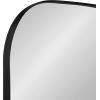 imageKate and Laurel Rollo Modern Rounded Rectangle Mirror 20 x 30 Black Decorative Metal Framed Mirror with Radius CornersBlack