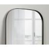 imageKate and Laurel Rollo Modern Rounded Rectangle Mirror 20 x 30 Black Decorative Metal Framed Mirror with Radius CornersBlack