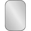 imageKate and Laurel Rollo Modern Rounded Rectangle Mirror 20 x 30 Black Decorative Metal Framed Mirror with Radius CornersBlack