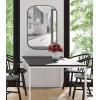 imageKate and Laurel Rollo Modern Rounded Rectangle Mirror 20 x 30 Black Decorative Metal Framed Mirror with Radius CornersBlack