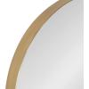 imageKate and Laurel Rollo Modern Rounded Rectangle Mirror 20 x 30 Black Decorative Metal Framed Mirror with Radius CornersGold