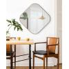 imageKate and Laurel Rollo Modern Rounded Rectangle Mirror 20 x 30 Black Decorative Metal Framed Mirror with Radius CornersGold