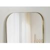 imageKate and Laurel Rollo Modern Rounded Rectangle Mirror 20 x 30 Black Decorative Metal Framed Mirror with Radius CornersGold
