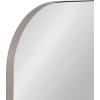 imageKate and Laurel Rollo Modern Rounded Rectangle Mirror 20 x 30 Black Decorative Metal Framed Mirror with Radius CornersSilver