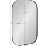 imageKate and Laurel Rollo Modern Rounded Rectangle Mirror 20 x 30 Silver Decorative Metal Framed Mirror with Radius CornersBronze