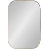 imageKate and Laurel Rollo Modern Rounded Rectangle Mirror 20 x 30 Silver Decorative Metal Framed Mirror with Radius CornersGold