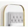 imageKate and Laurel Rollo Modern Rounded Rectangle Mirror 20 x 30 Silver Decorative Metal Framed Mirror with Radius CornersGold