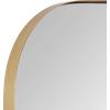 imageKate and Laurel Rollo Modern Rounded Rectangle Mirror 20 x 30 Silver Decorative Metal Framed Mirror with Radius CornersGold