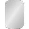 imageKate and Laurel Rollo Modern Rounded Rectangle Mirror 20 x 30 Silver Decorative Metal Framed Mirror with Radius CornersSilver