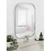 imageKate and Laurel Rollo Modern Rounded Rectangle Mirror 20 x 30 Silver Decorative Metal Framed Mirror with Radius CornersSilver