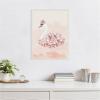 imageKate and Laurel Romantic Floral Swan Framed Canvas Wall Art by July Art Prints 18 x 24 Sylvie Beaded White Whimsical Animals Flowers Nature Art for Wall Decor Living Room Bedroom