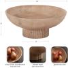 imageKate and Laurel Rooks Modern Decorative Ribbed Wood Bowl 12 Inch Diameter Light Natural Transitional Raised Fruit Bowl for Kitchen Counter or Use as Living Room or Entryway Table DecorNatural
