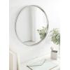 imageKate and Laurel Rowla Modern Round Wall Mirror 24 Inch Diameter Silver Decorative Circle Mirror with Polished Stainless Steel Finish and Large SizeSilver