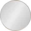 imageKate and Laurel Rowla Modern Round Wall Mirror 24 Inch Diameter Silver Decorative Circle Mirror with Polished Stainless Steel Finish and Large SizeSilver
