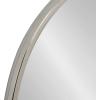 imageKate and Laurel Rowla Modern Round Wall Mirror 24 Inch Diameter Silver Decorative Circle Mirror with Polished Stainless Steel Finish and Large SizeSilver