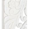 imageKate and Laurel Saanvi Traditional Carved Wood Art Plaque Set 2 pc White Wooden Wall Art with Dimensional HandCarved Design for Bedroom or Living Room Decor
