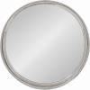 imageKate and Laurel Samana Modern Metal Framed Round Mirror 24 inch Diameter Silver Glam Wall Decor for Any Room