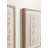 imageKate and Laurel Samori Transitional TwoPiece Framed Textile Art Set 16 x 20 Natural Modern Printed Linen Shadow Box for Use as Gallery Wall Decor or Tribal Wall Art Set