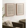 imageKate and Laurel Samori Transitional TwoPiece Framed Textile Art Set 16 x 20 Natural Modern Printed Linen Shadow Box for Use as Gallery Wall Decor or Tribal Wall Art Set