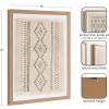 imageKate and Laurel Samori Transitional TwoPiece Framed Textile Art Set 16 x 20 Natural Modern Printed Linen Shadow Box for Use as Gallery Wall Decor or Tribal Wall Art Set