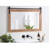 imageKate and Laurel Samuels Rustic Wood Framed Wall Mirror 375 x 2675 Rustic Brown and Dark Charcoal Functional Farmhouse Mirror for DisplayRustic BrownBlack