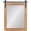 imageKate and Laurel Samuels Rustic Wood Framed Wall Mirror 375 x 2675 Rustic Brown and Dark Charcoal Functional Farmhouse Mirror for DisplayRustic BrownBlack