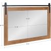 imageKate and Laurel Samuels Rustic Wood Framed Wall Mirror 375 x 2675 Rustic Brown and Dark Charcoal Functional Farmhouse Mirror for DisplayRustic BrownBlack