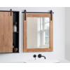 imageKate and Laurel Samuels Rustic Wood Framed Wall Mirror 375 x 2675 Rustic Brown and Dark Charcoal Functional Farmhouse Mirror for DisplayRustic BrownBlack