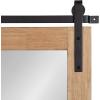 imageKate and Laurel Samuels Rustic Wood Framed Wall Mirror 375 x 2675 Rustic Brown and Dark Charcoal Functional Farmhouse Mirror for DisplayRustic BrownBlack