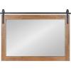 imageKate and Laurel Samuels Rustic Wood Framed Wall Mirror 375 x 2675 Rustic Brown and Dark Charcoal Functional Farmhouse Mirror for DisplayRustic BrownBlack