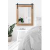 imageKate and Laurel Samuels Rustic Wood Framed Wall Mirror 375 x 2675 Rustic Brown and Dark Charcoal Functional Farmhouse Mirror for DisplayRustic BrownBlack
