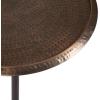 imageKate and Laurel Sanzo Modern Pedestal Round Side Table 15 x 15 x 24 Antique Brass and Black Circle End Table with Metal Tabletop for Use as Indoor Plant Stand or Bedroom NightstandBronze